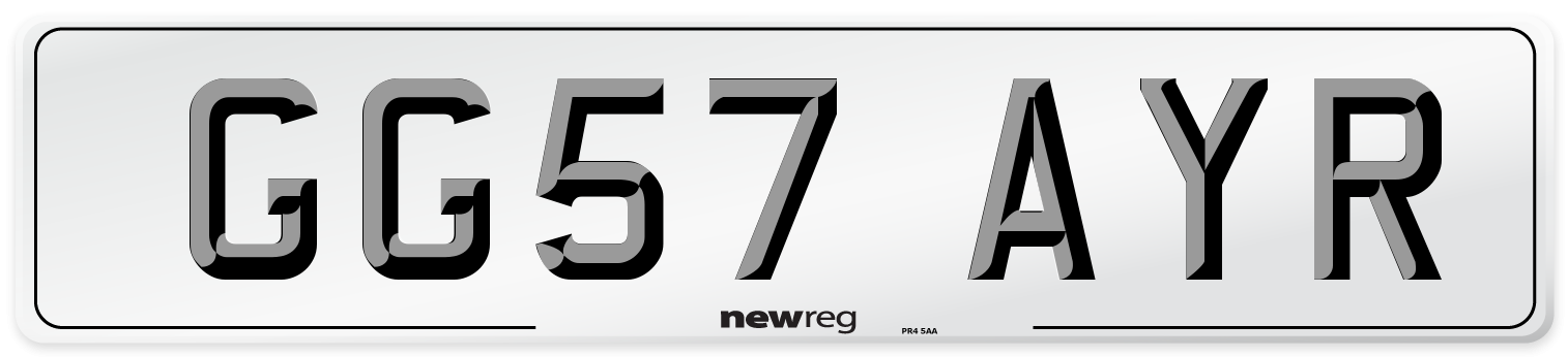 GG57 AYR Number Plate from New Reg